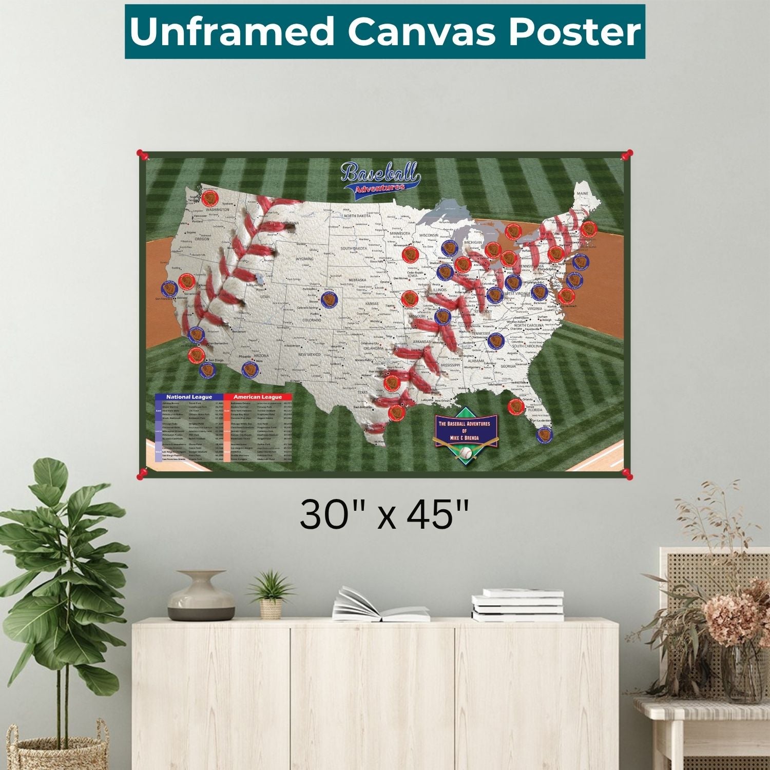 Baseball Adventures Canvas Poster - Multiple Sizes