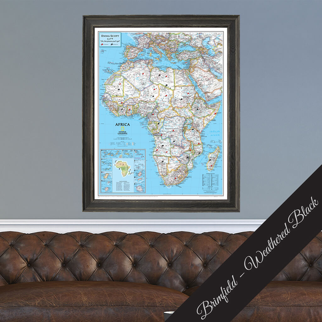 Canvas Classic Africa - Brimfield Black Premium Frame