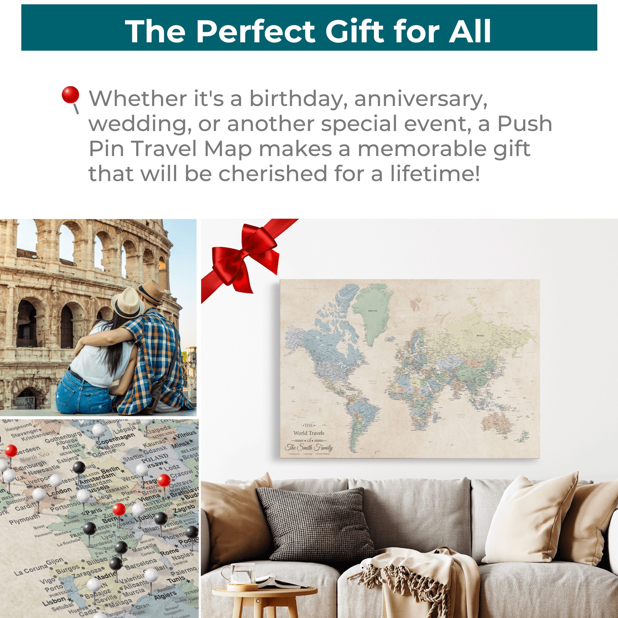 Sandy Dreams World map makes the perfect gift