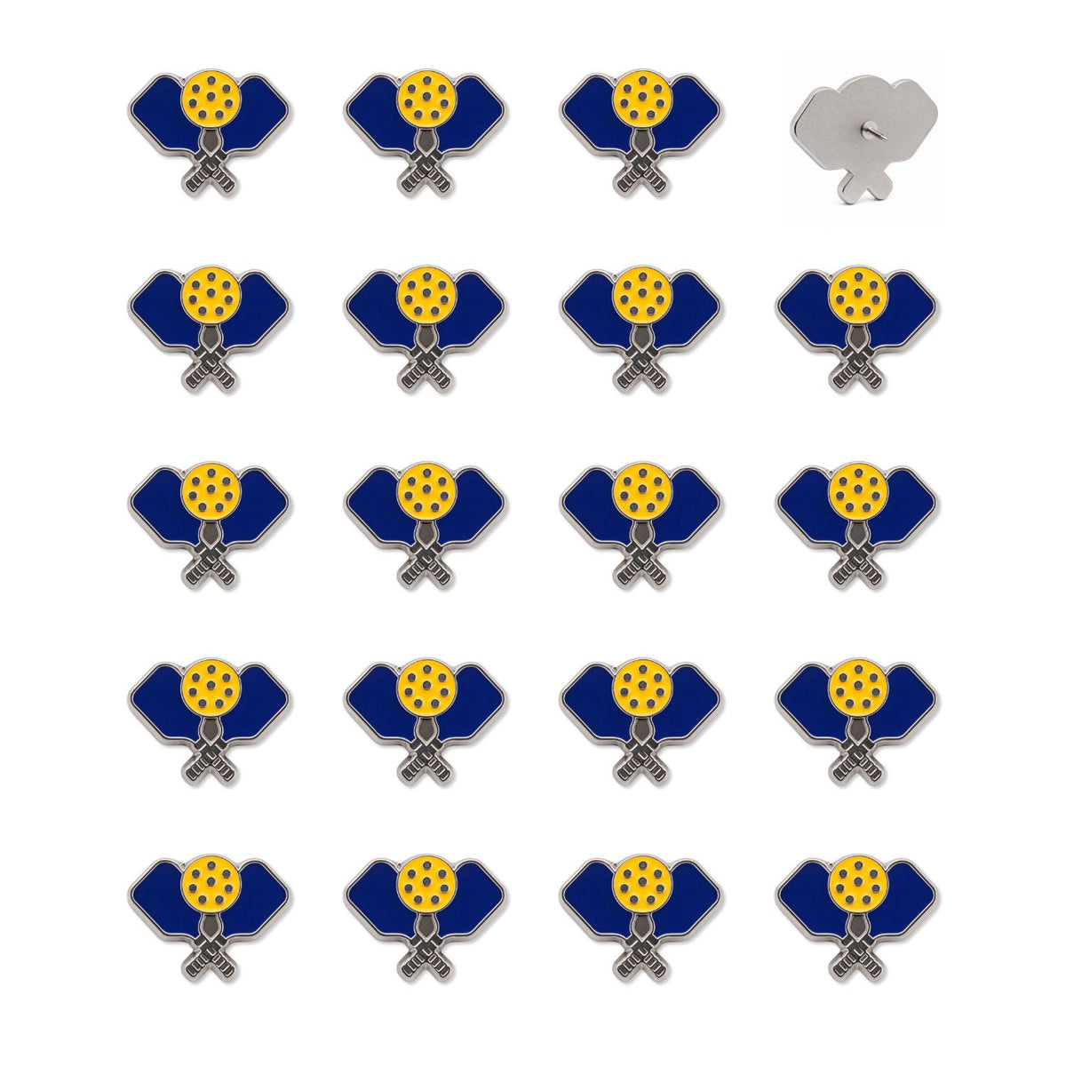 Pickleball Push Pins - Enamel Map & Lapel Pins - Pickleball Gift