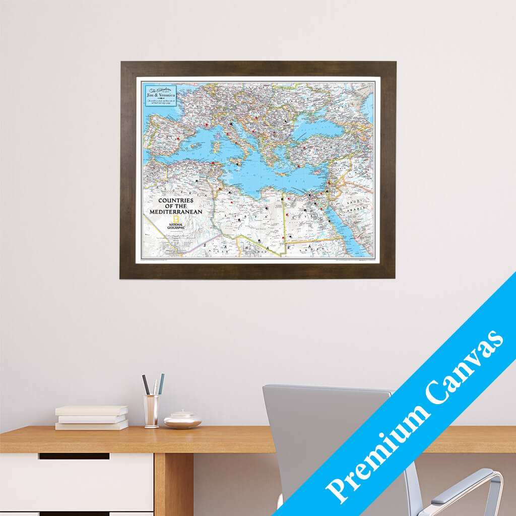 National Geographic: The Alps Region Wall Map - 28 X 22