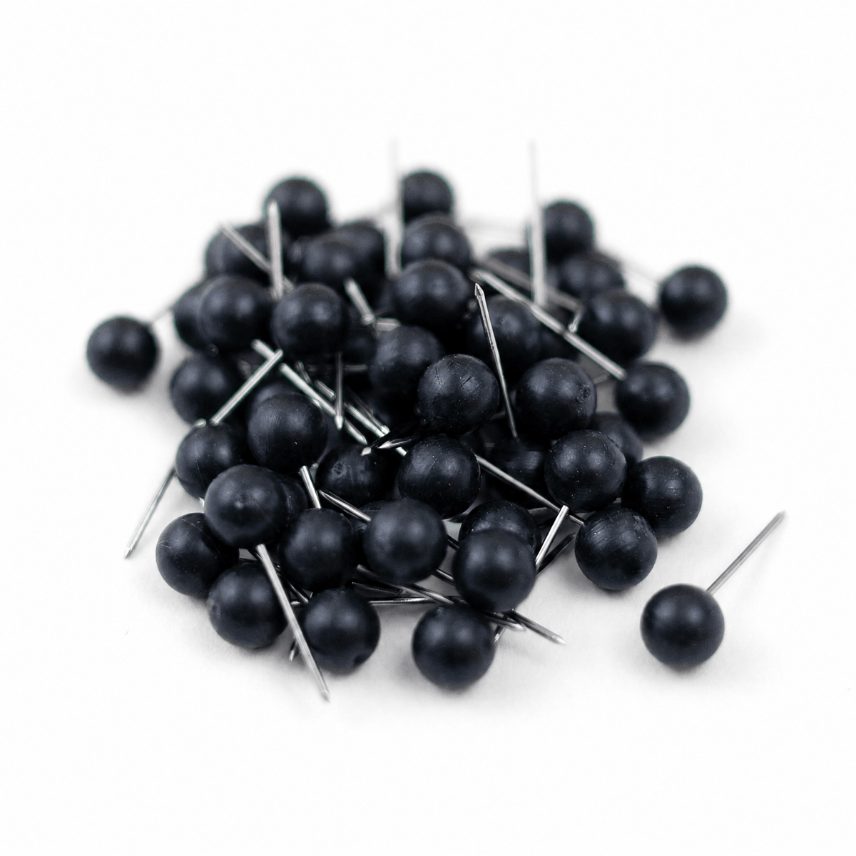 Black - Push Pin Travel Map Pins - Pack of 50