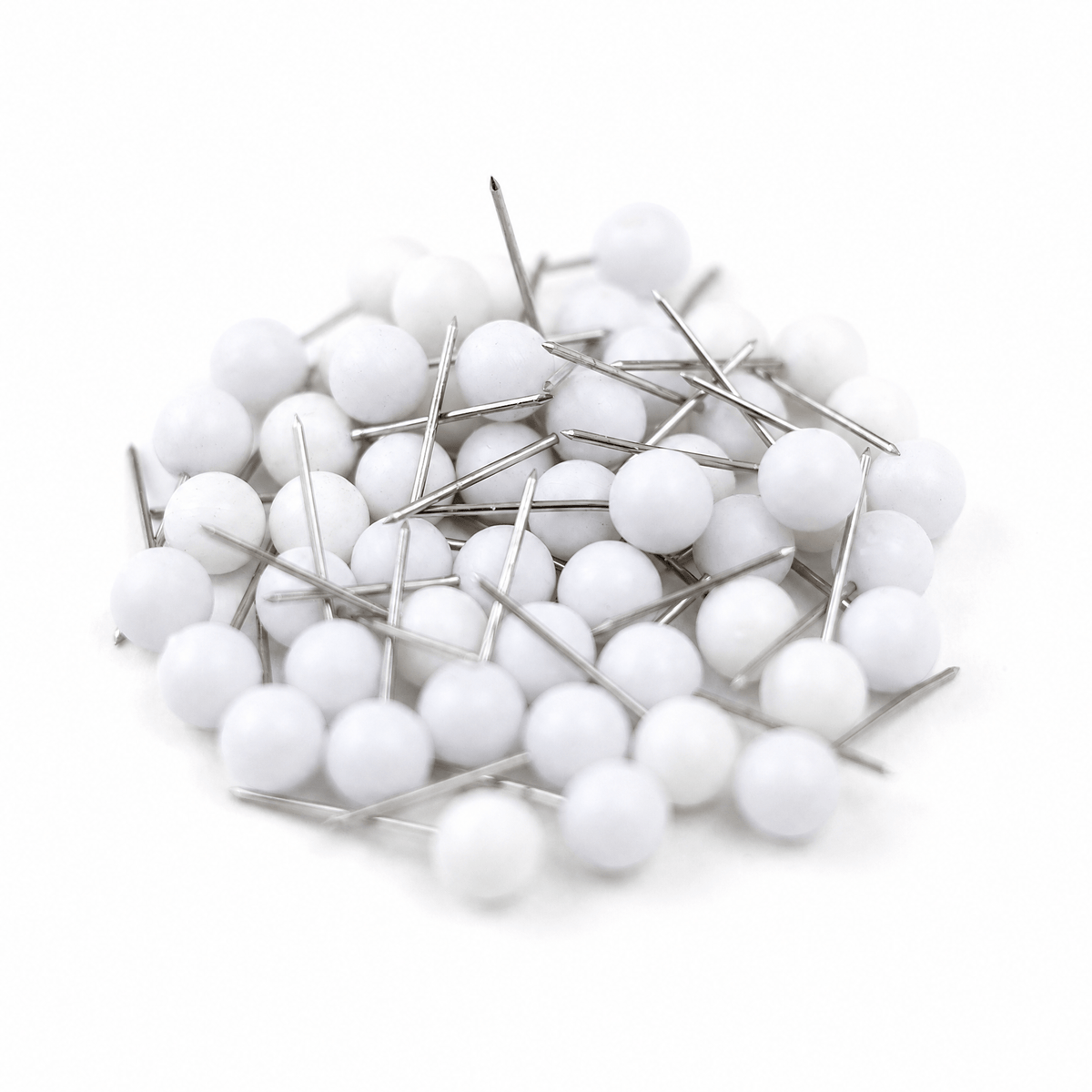 White - Push Pin Travel Map Pins - Pack of 50