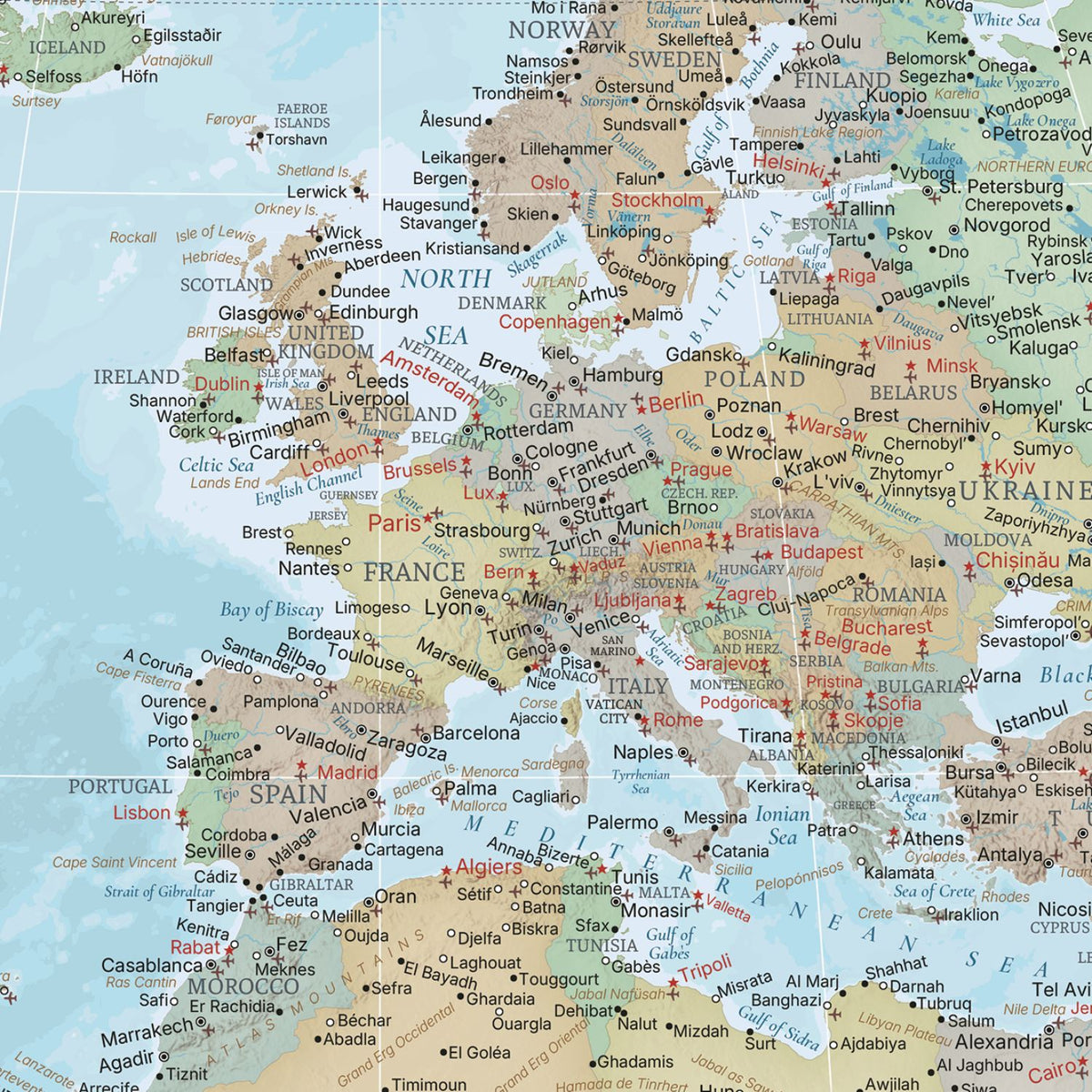 Signature World Canvas Poster - Multiple Sizes