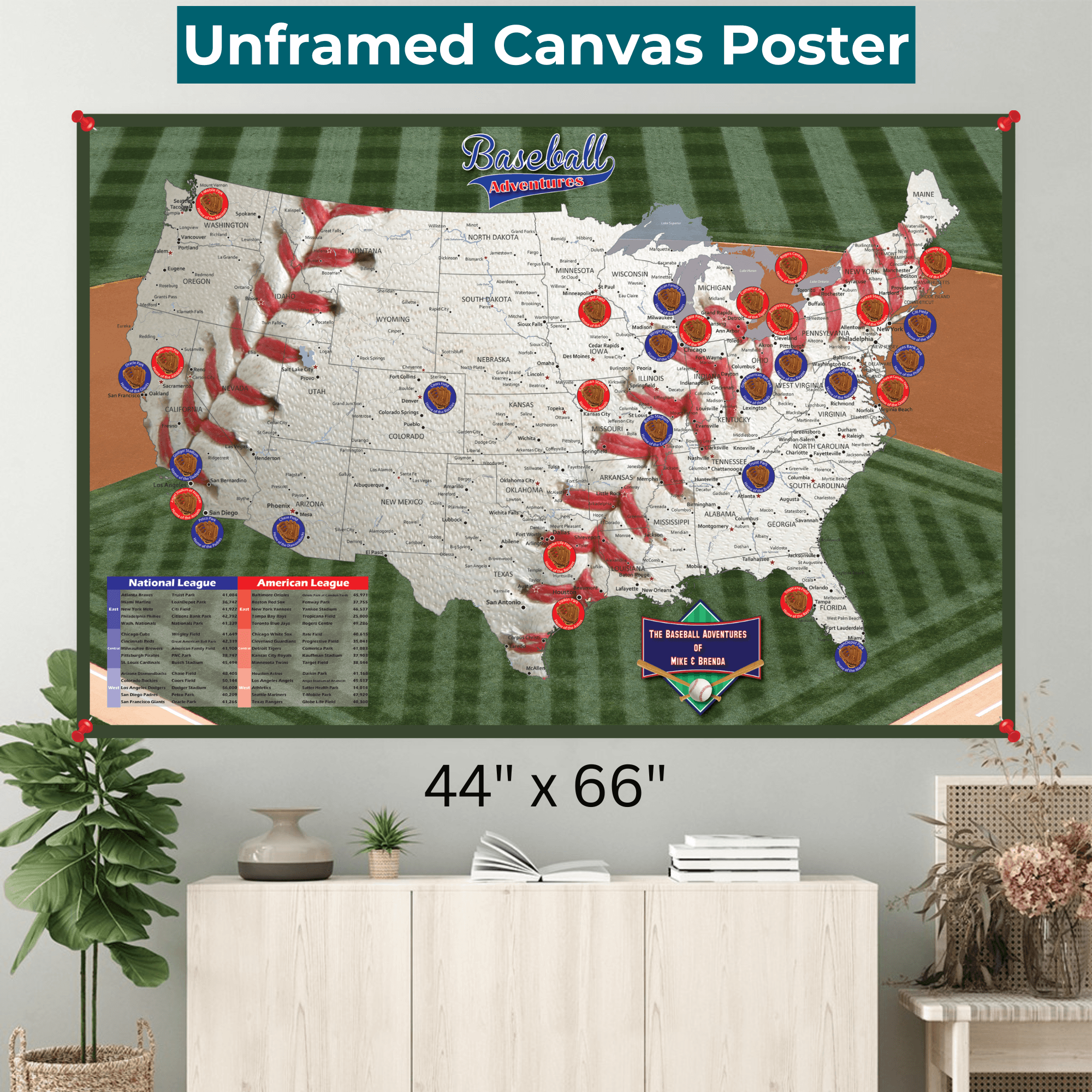 Baseball Adventures Canvas Poster - Multiple Sizes