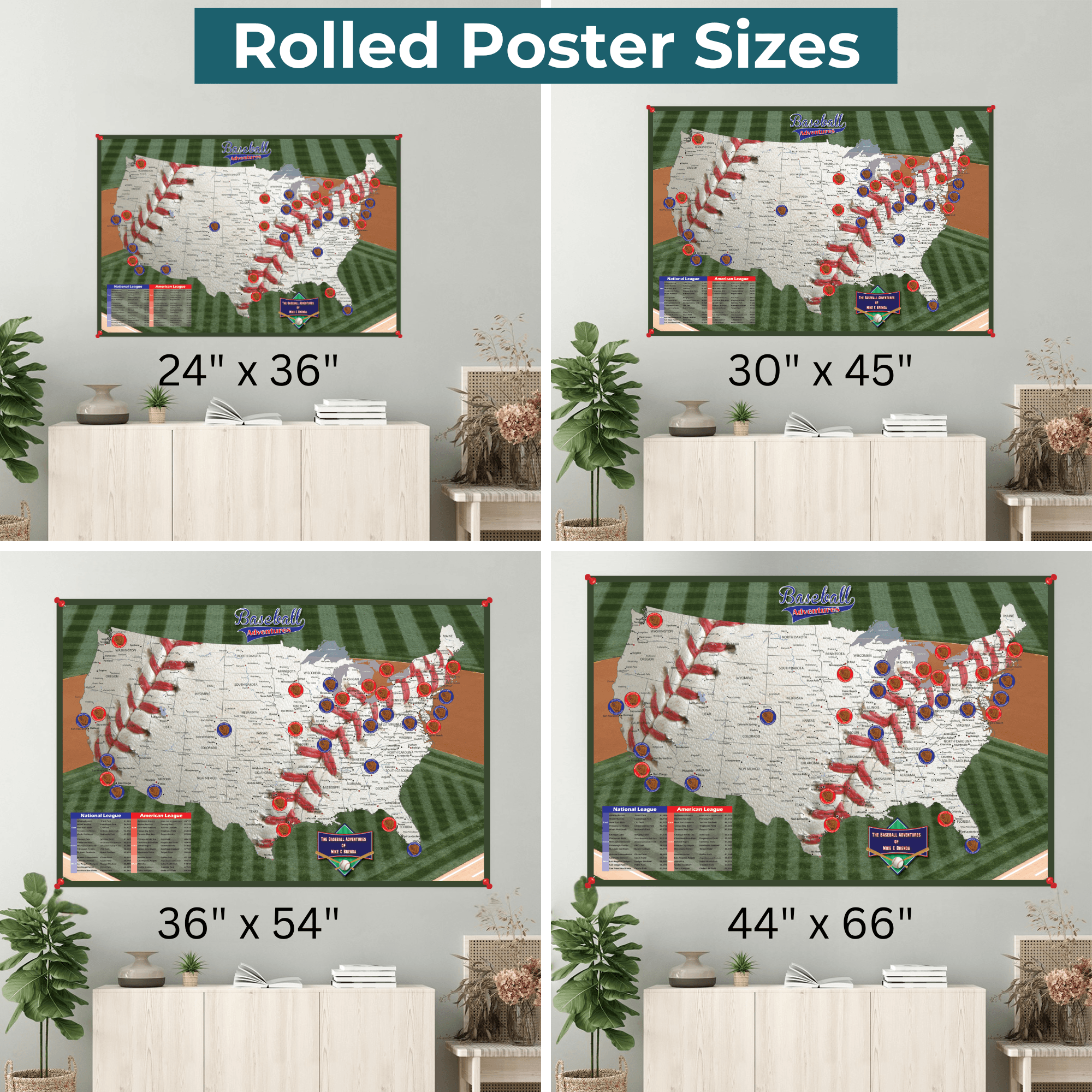 Baseball Adventures Canvas Poster - Multiple Sizes