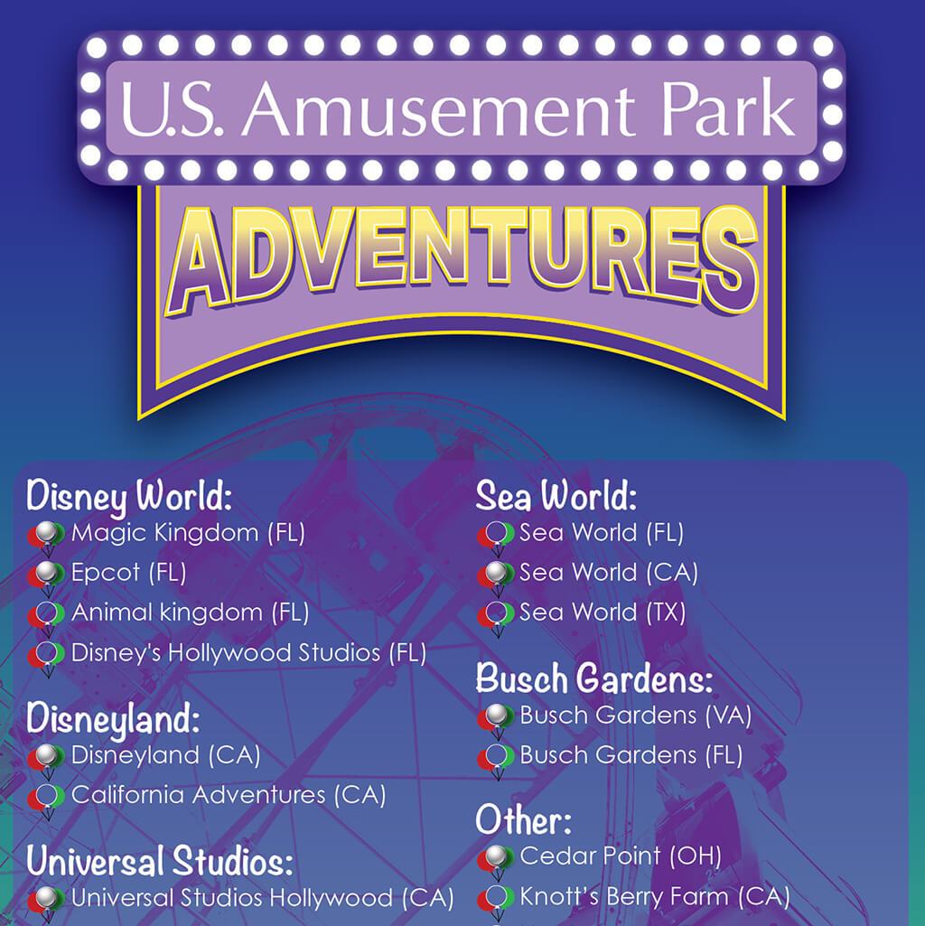 Amusement Parks Bucket List Closeup