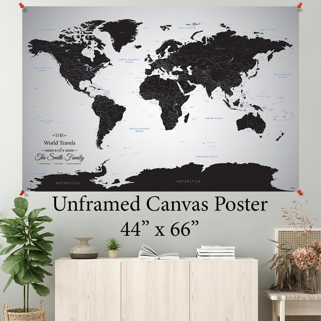Black Ice World Canvas Poster 44" x 66"