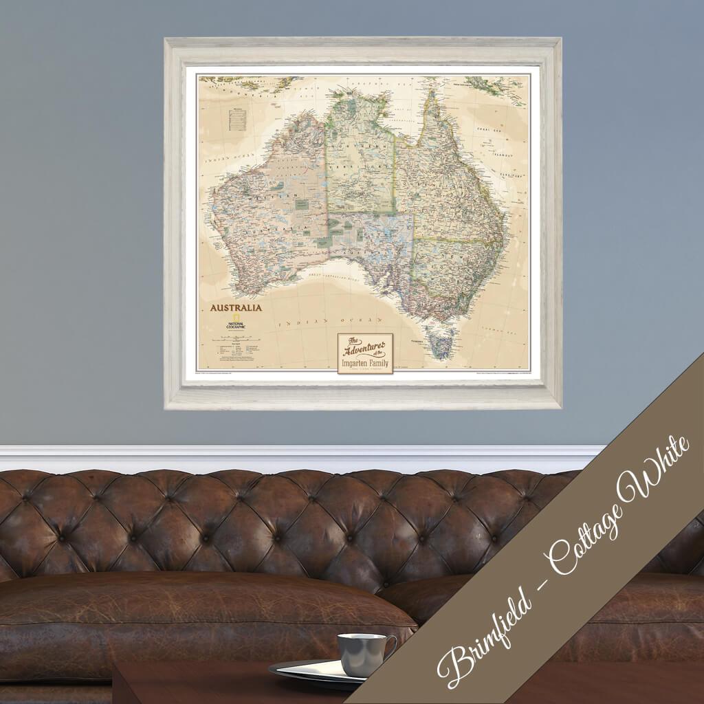 Canvas - Executive Australia Travel Map with Pins