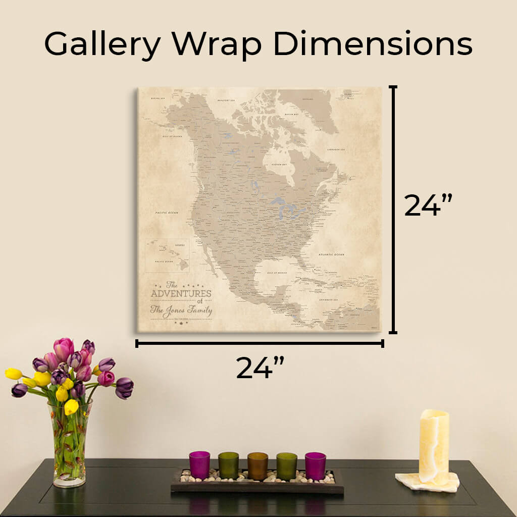 Finished Gallery Wrapped Outer Dimensions