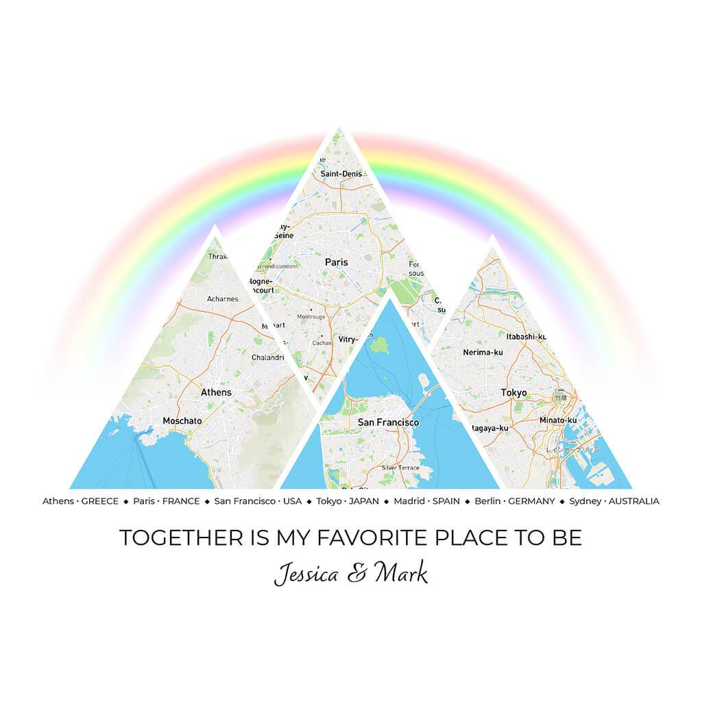 Mountain Map Art Option 3