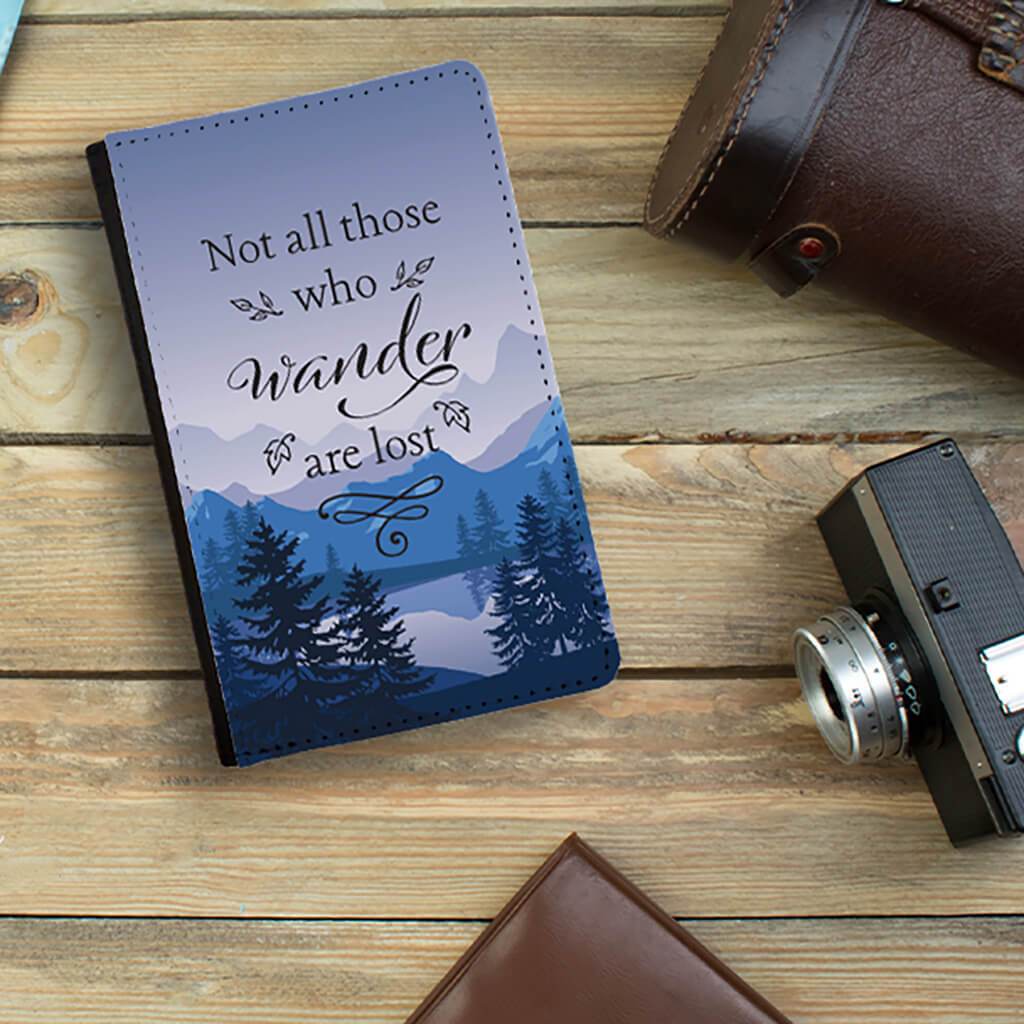 Blue Mountains Not all who wander are lost passport holder