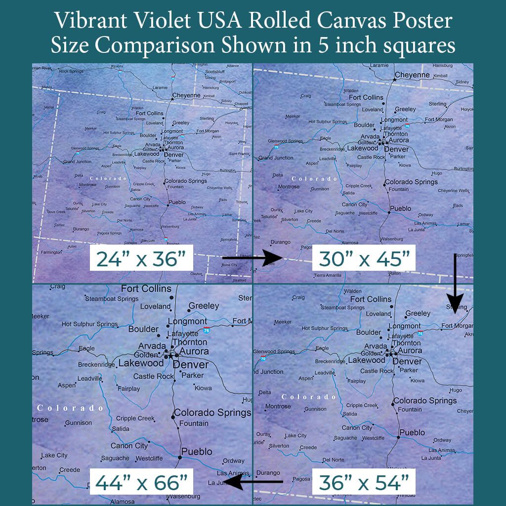 Font Size Comparison on 4 Poster Sizes