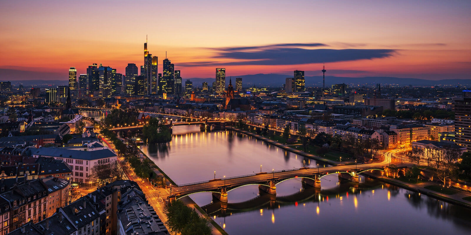 Skyline of Frankfurt, Germany 