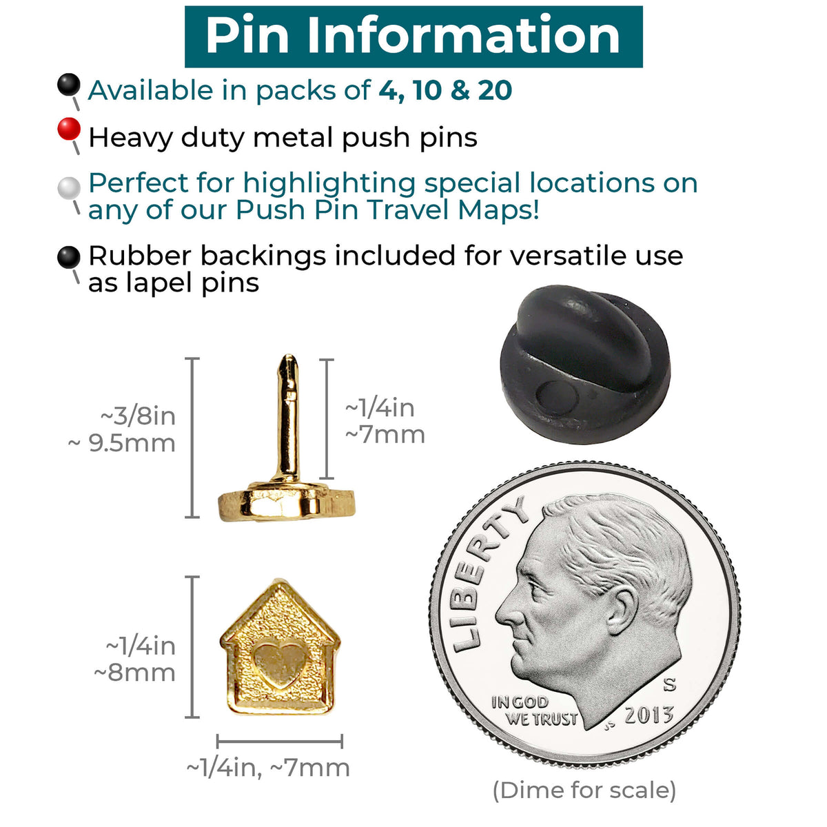 Review. Pin Mini House Push Pins - House Map Pins - House Shaped Pins – Push Pin ...