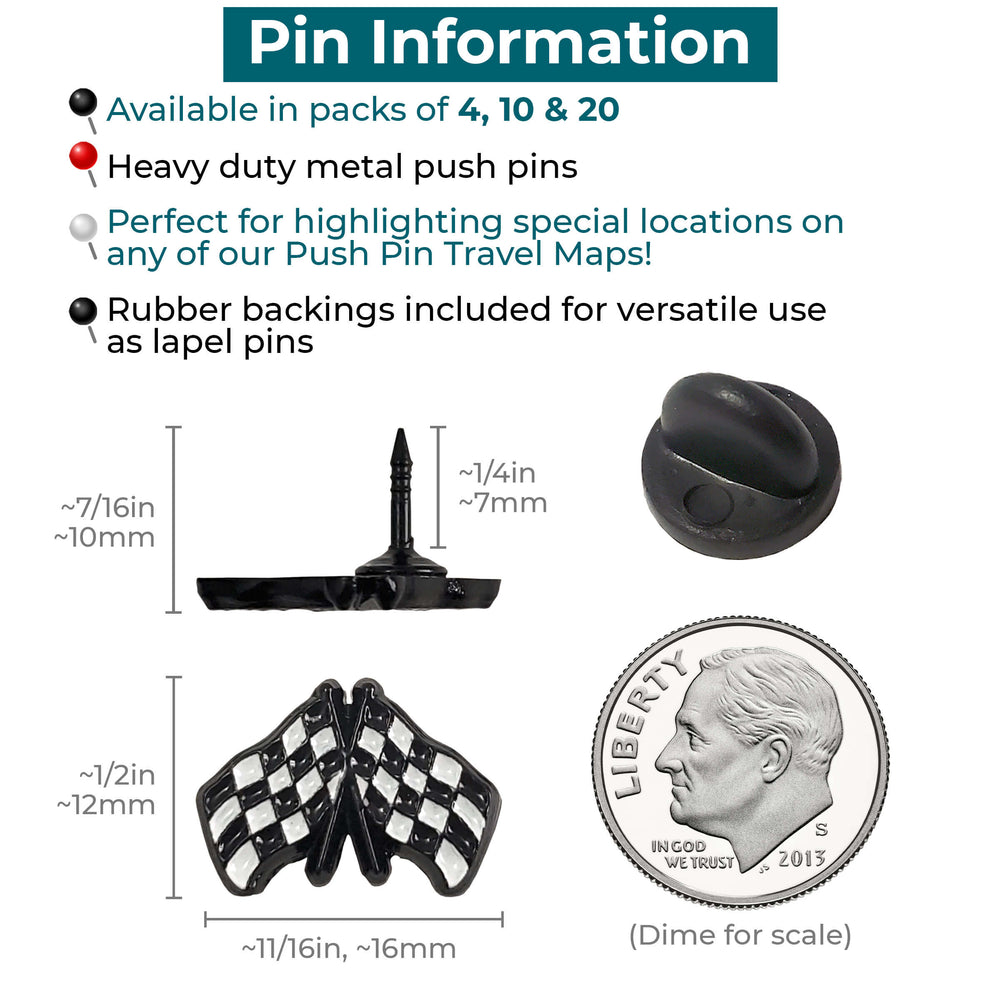 Target Scotch Racing Pin Race Flag Push Pins - Custom Race Flag Pins – Push Pin Travel Maps