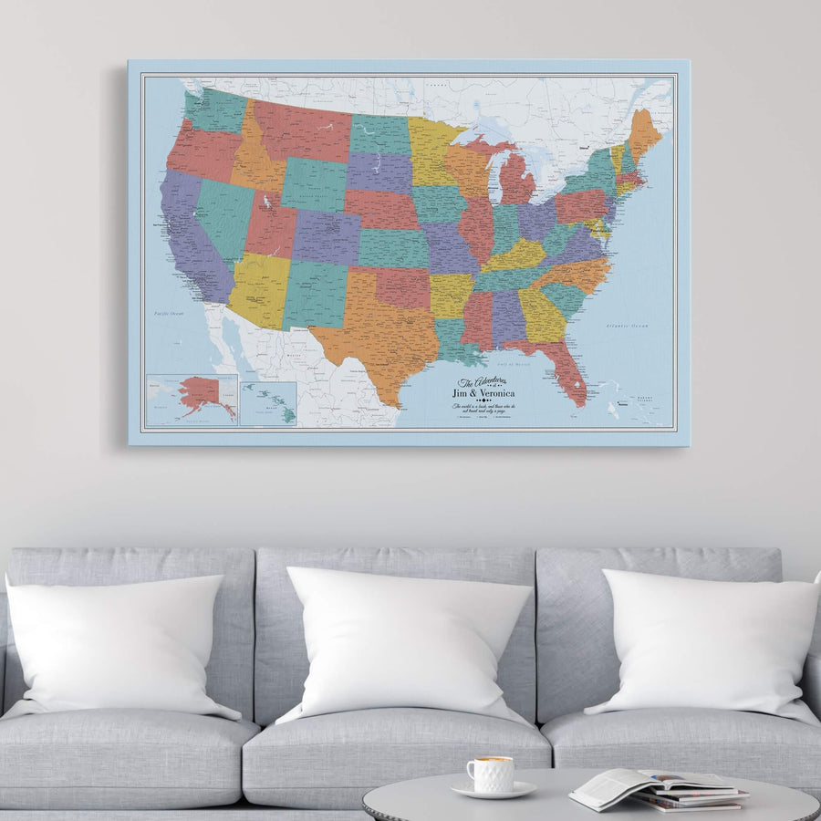 US Push Pin Travel Maps | Framed United States Maps with Pins