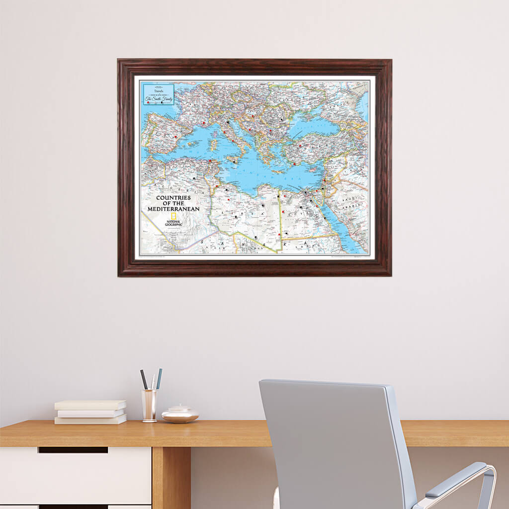Canvas Classic Countries of the Mediterranean - Solid Wood Cherry Frame