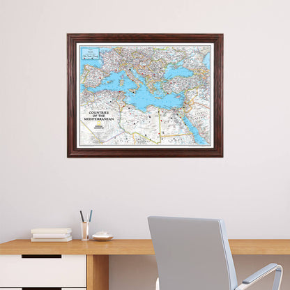 Canvas Classic Countries of the Mediterranean - Solid Wood Cherry Frame