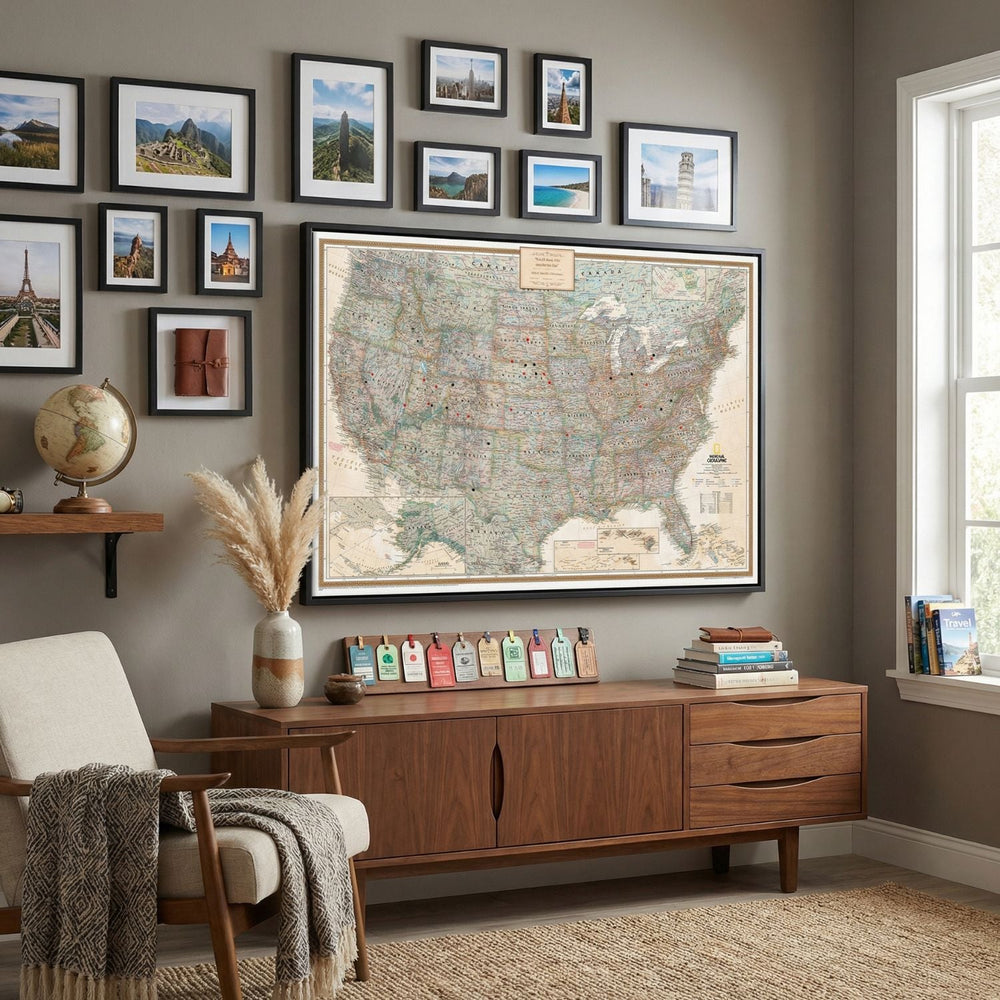 United States Travel Map | Canvas Push Pin Travel Map – Push Pin Travel ...