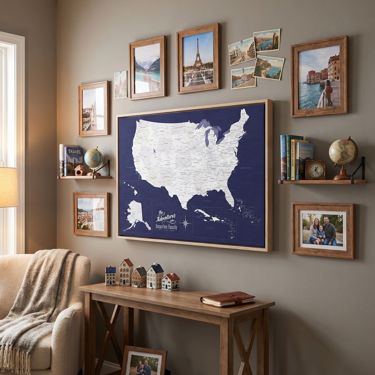 Canvas - Navy Explorers USA and Caribbean Travel Map