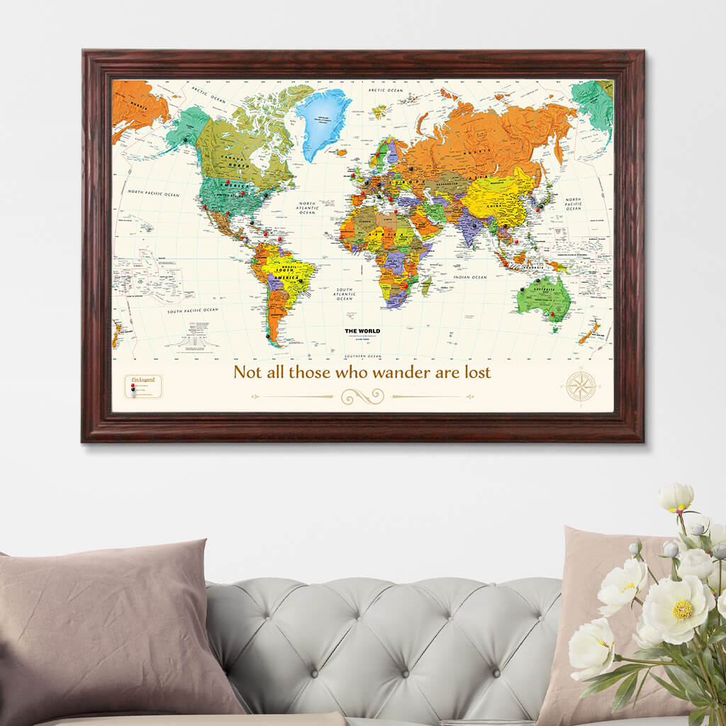 World Map Framed World Map: Buy Premium Framed Old & Modern Map Art