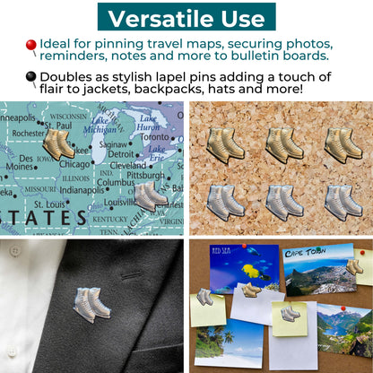 Ice Skates Push Pins Versatile Uses