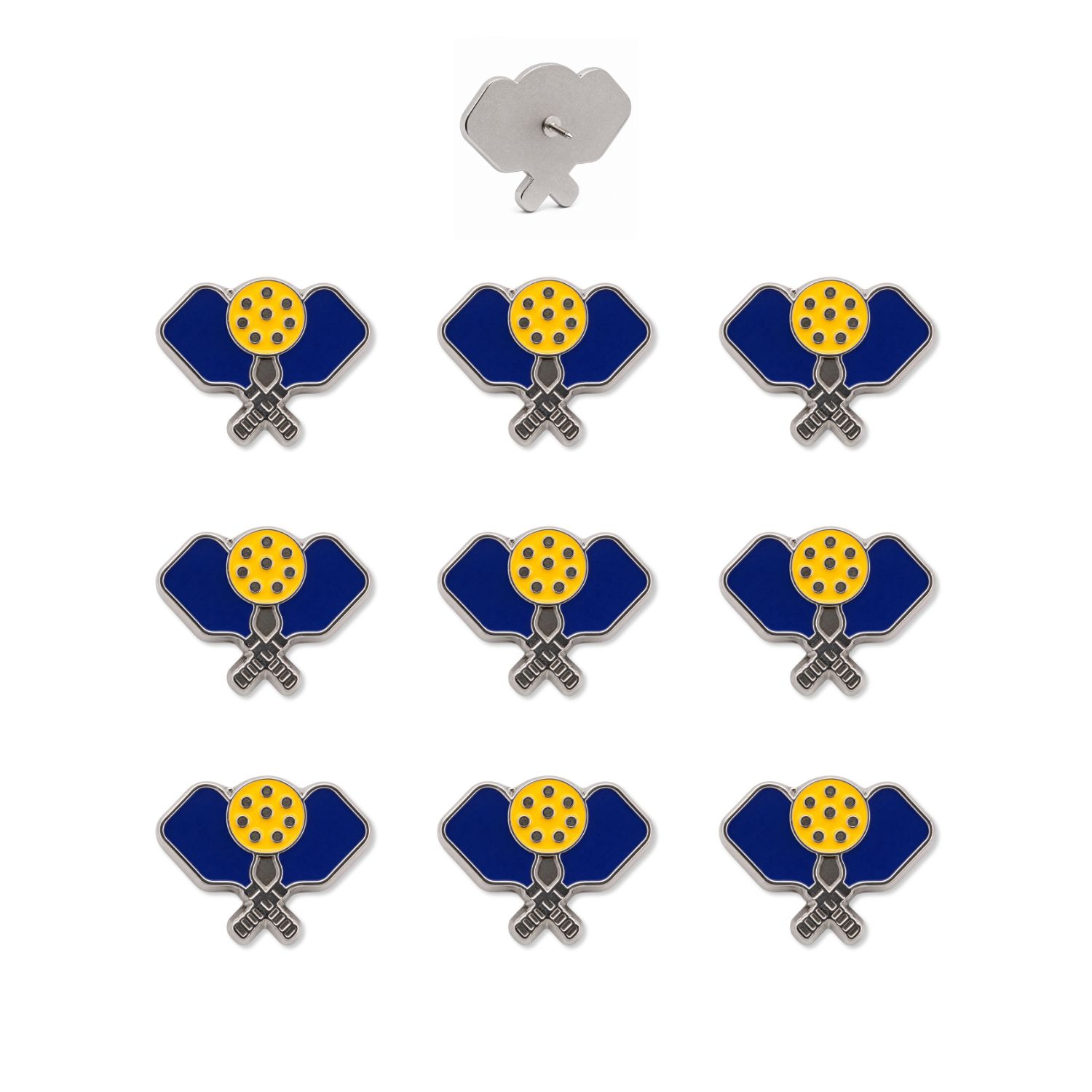 Pickleball Push Pins - Enamel Map & Lapel Pins - Pickleball Gift