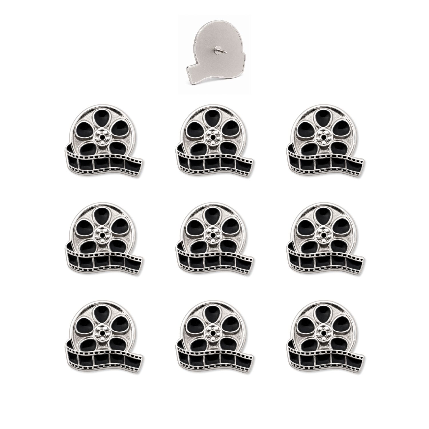 Movie Reel Push Pins - Film Enamel Map & Lapel Pins