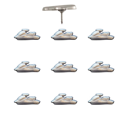 Jet Ski Push Pin Silver pack of 10