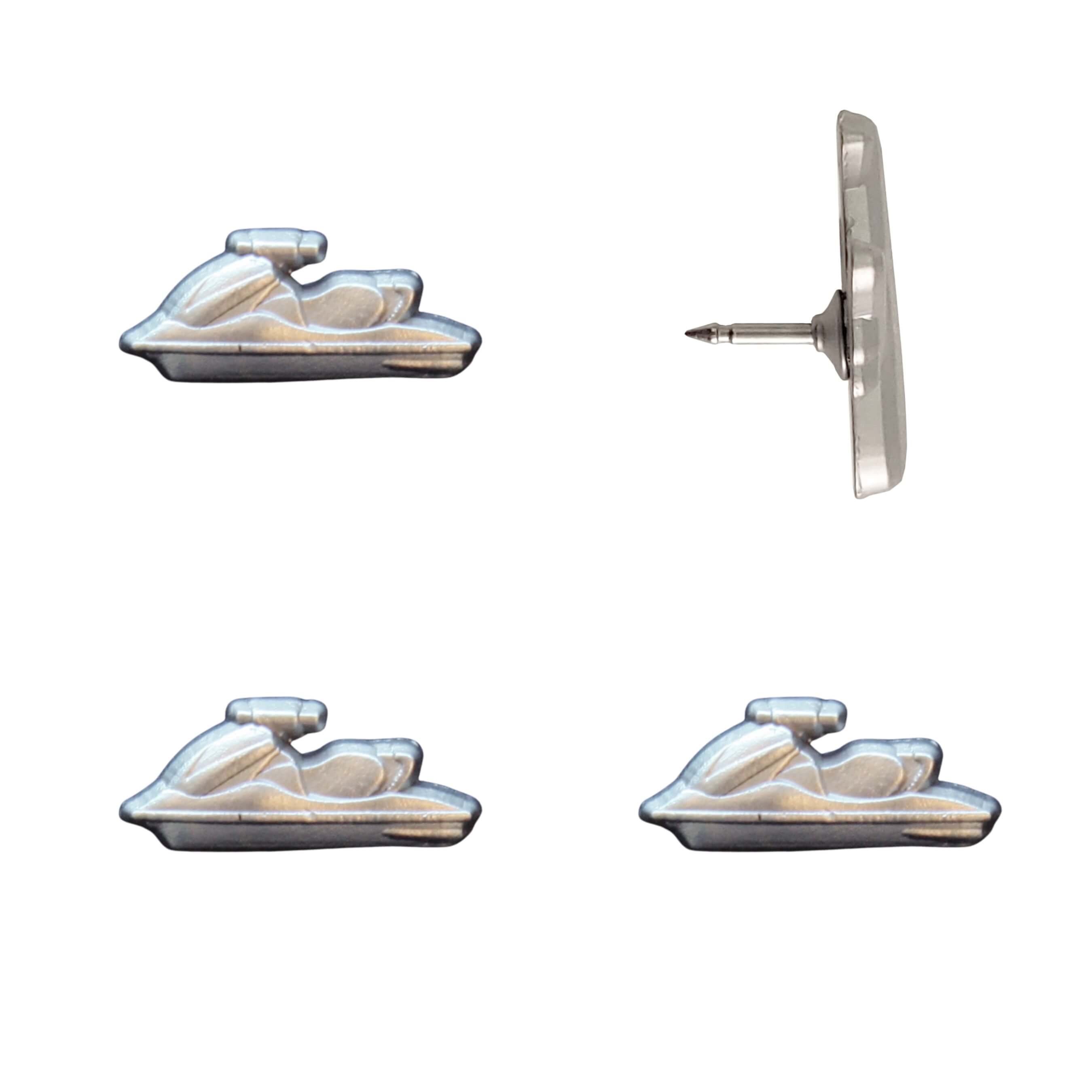 Jet Ski Push Pin Silver pack of 4