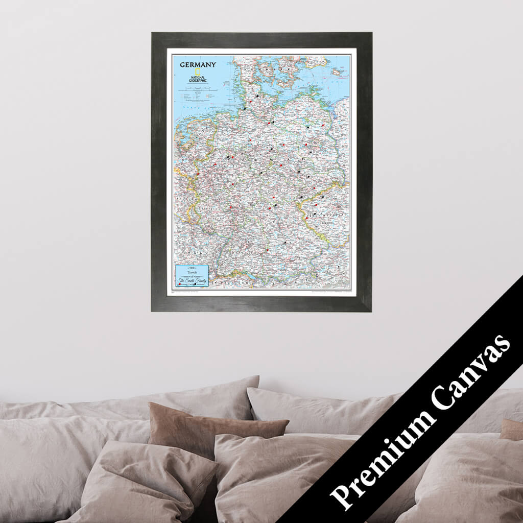 National Geographic Classic Germany Map on Canvas | Regional Germany ...