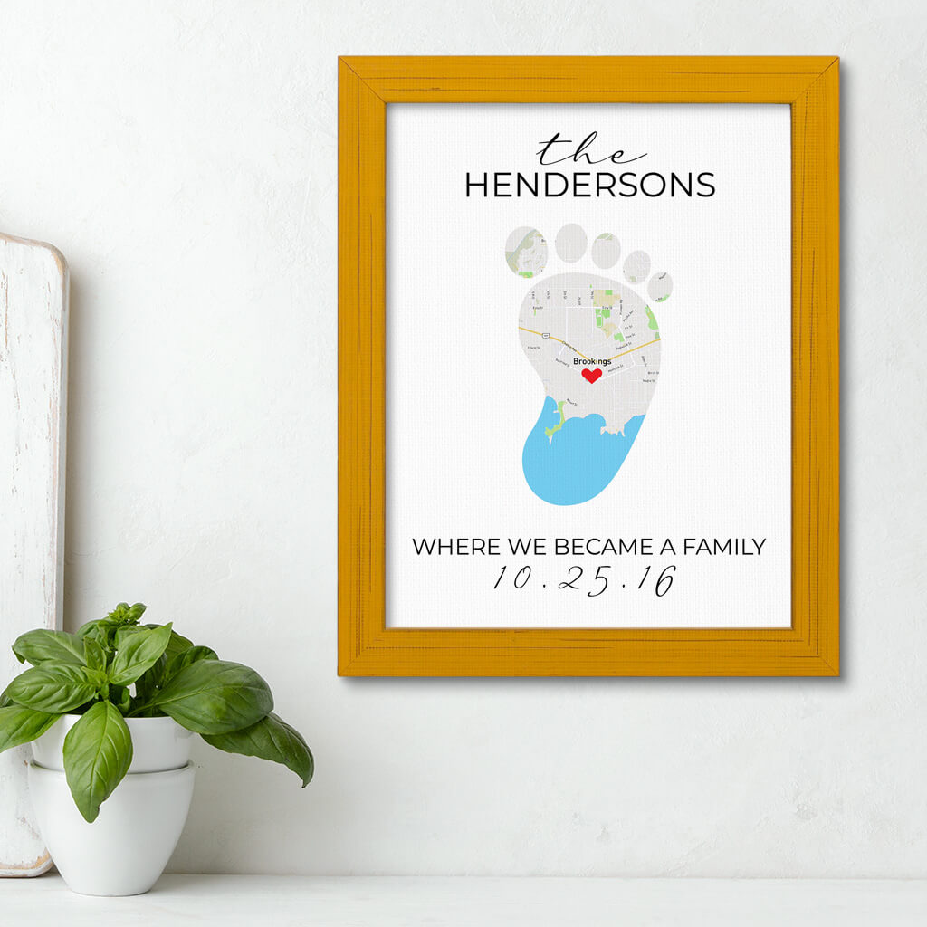 Welcome Baby Map Print | Customized Family Map Gift | Nursery Wall Art ...