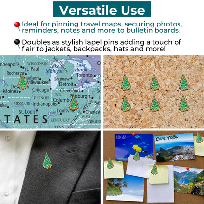 Pine Tree Push Pins Versatile Uses