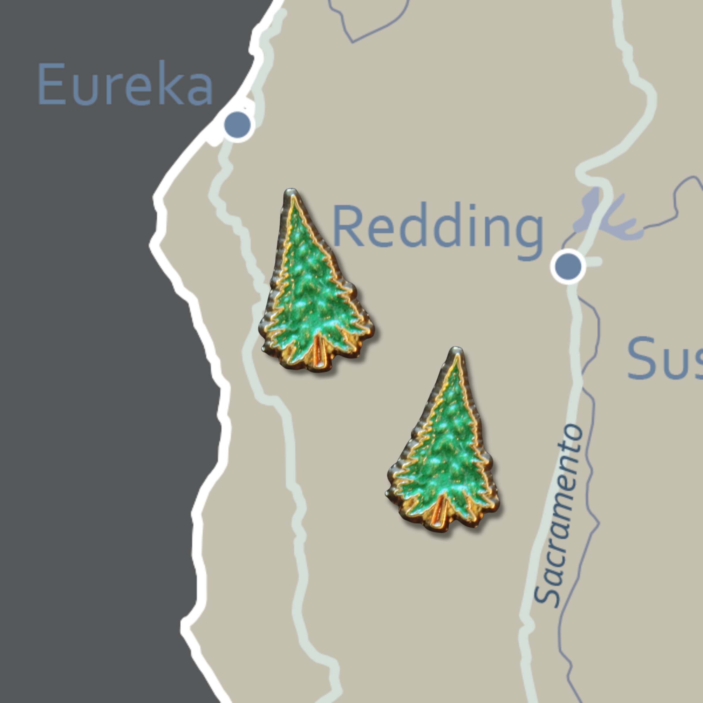 Pine Tree Push Pins Main Image