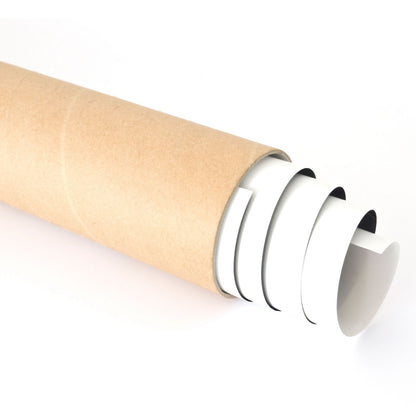 Rolled canvas map poster shipped in a cardboard tube