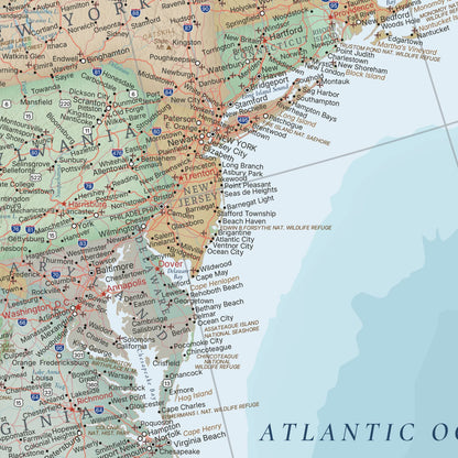 Canvas - Signature USA Travel Map with pins