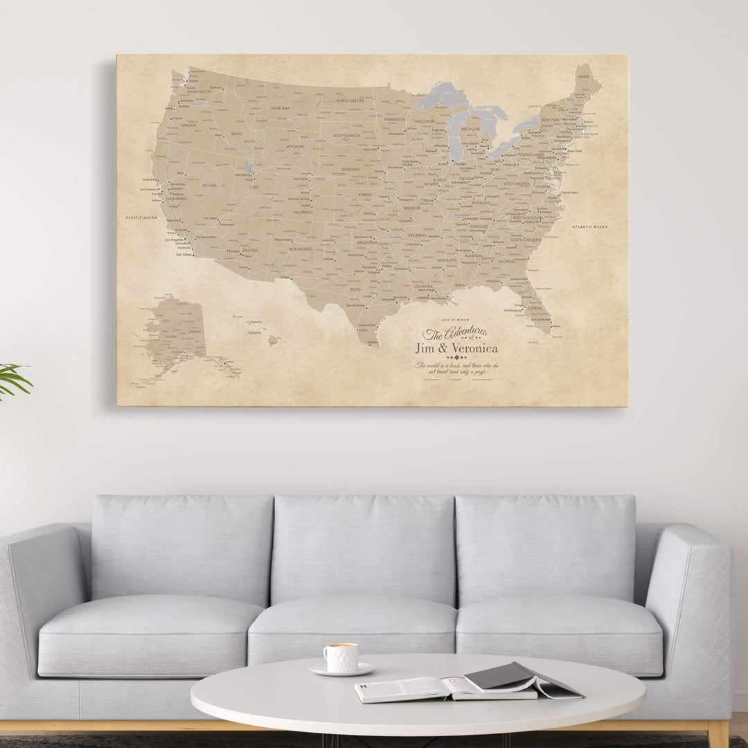 US Push Pin Travel Maps | Framed United States Maps with Pins