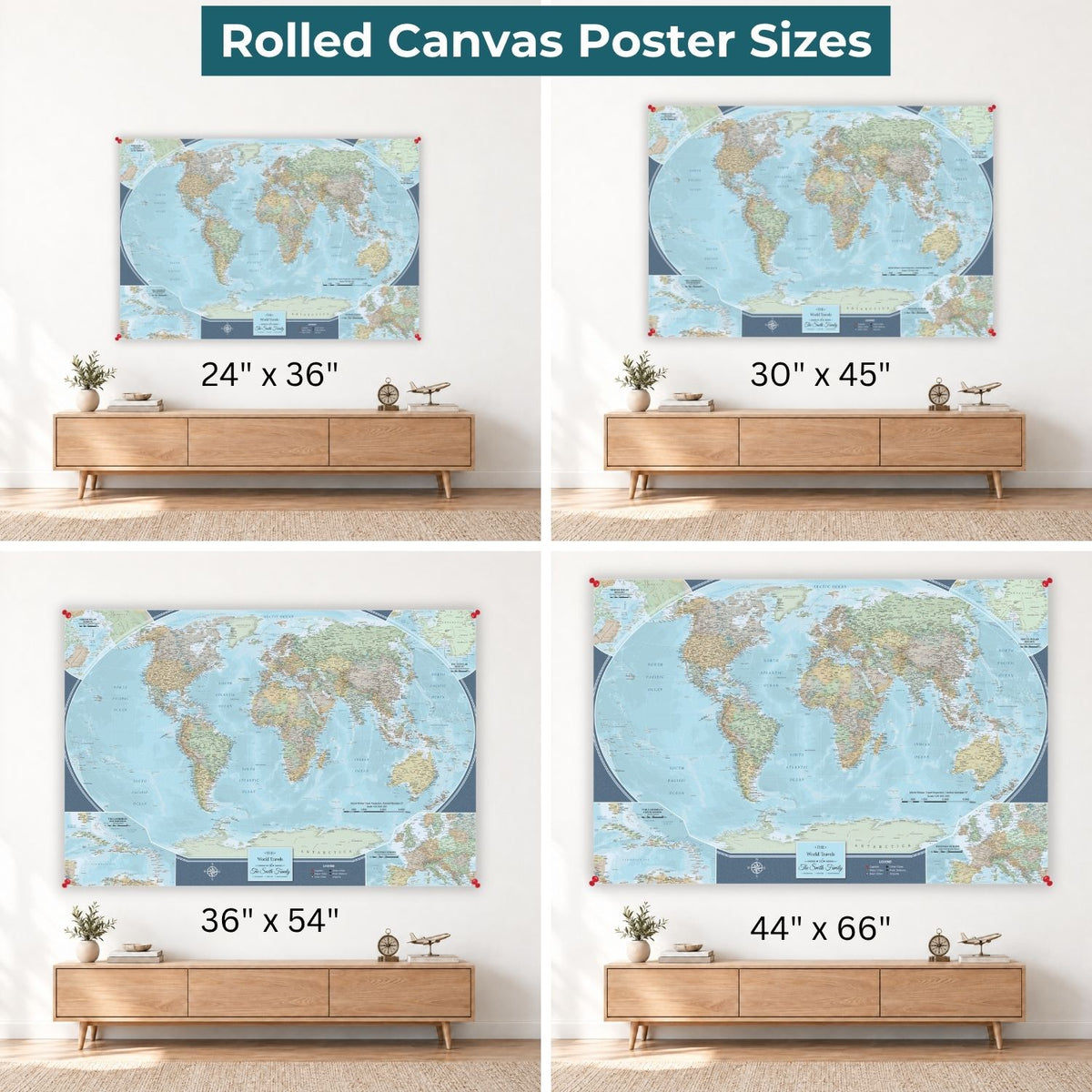 Signature World Canvas Poster - Multiple Sizes