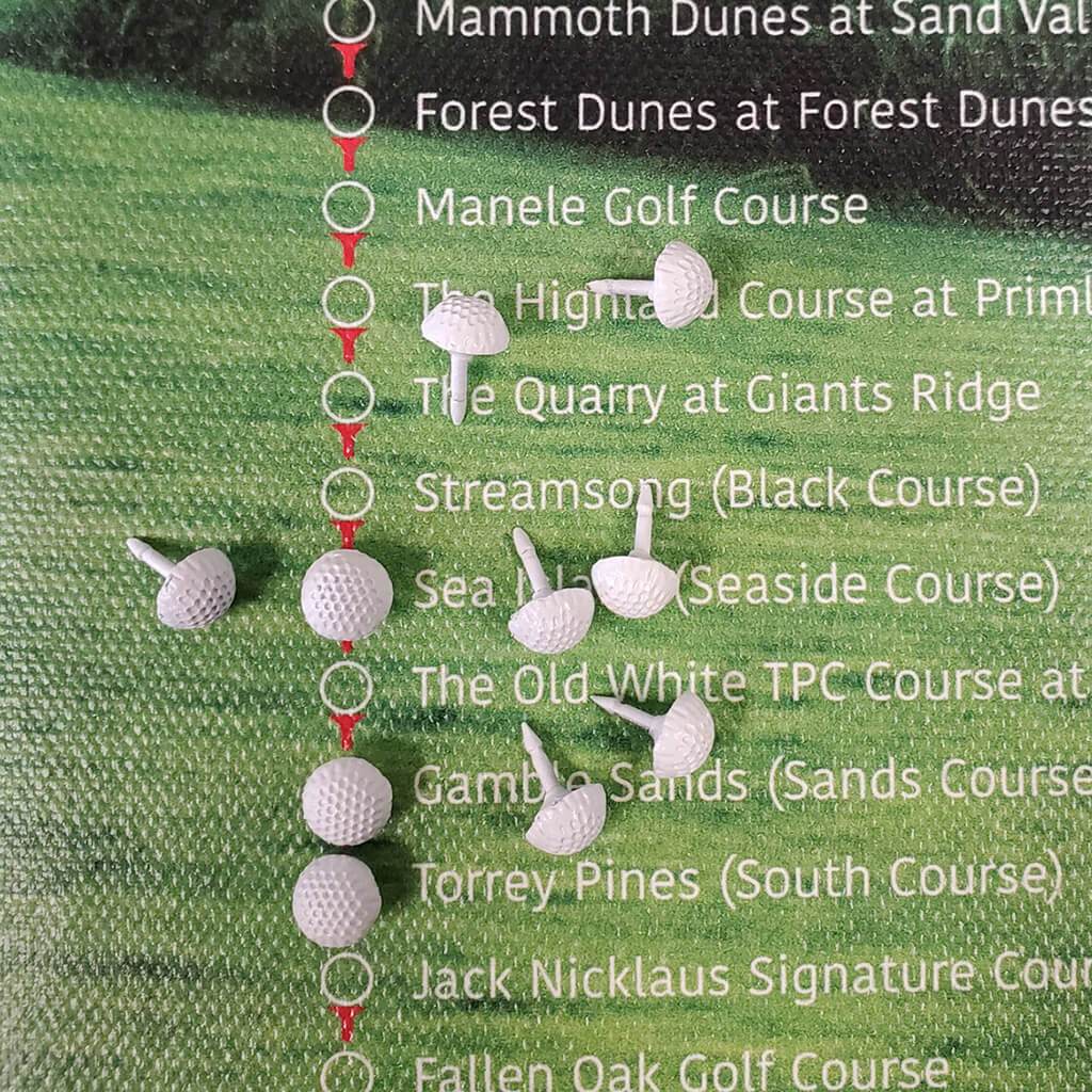 golf ball push pins