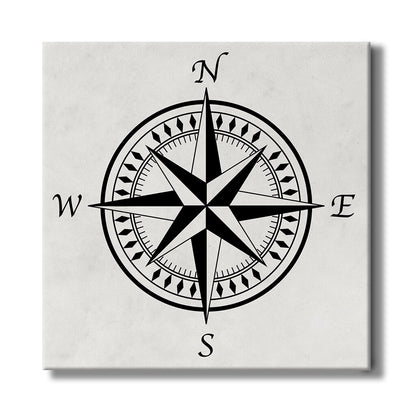 Compass Rose with Light Background - Travel Home Decor