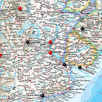 South America Map Closeup 