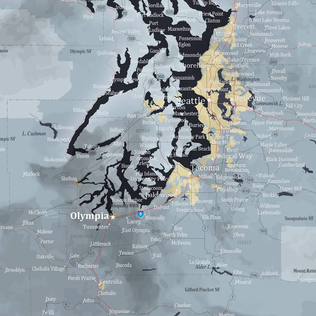 Tsunami seattle map