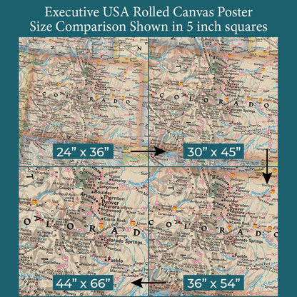 Font Size Comparison on 4 Poster Sizes