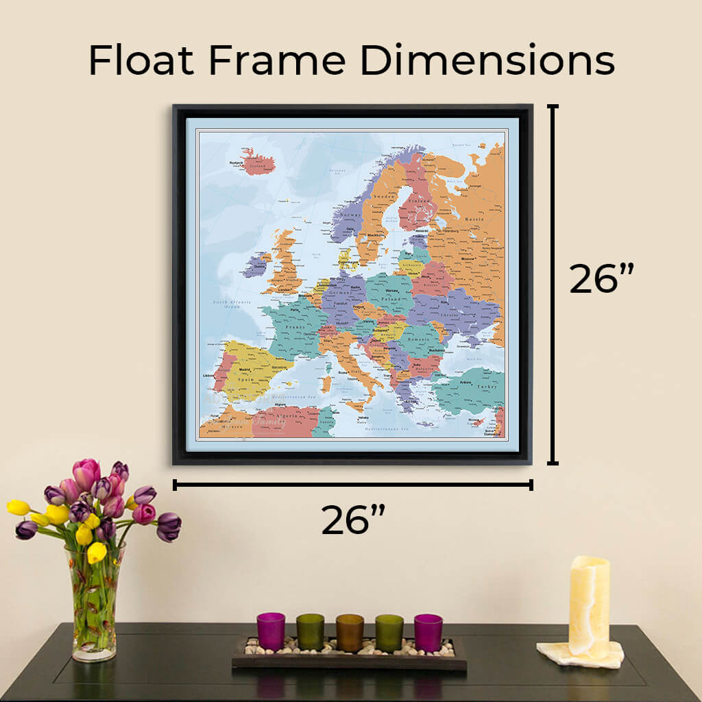 European Size Floater Frame for Canvas Paintings Frame Canvas Wall Art  Floating Frame Modern Gallery Frames for Canvas Art Prints 