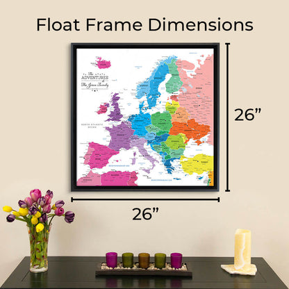 Finished Outer Dimensions of Optional Float Frames
