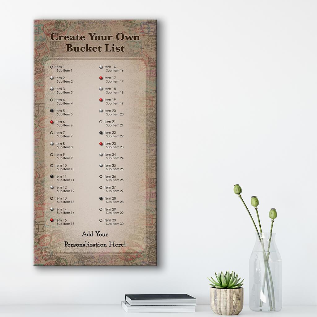 Create Your Own Bucket List - Pattern Backgrounds