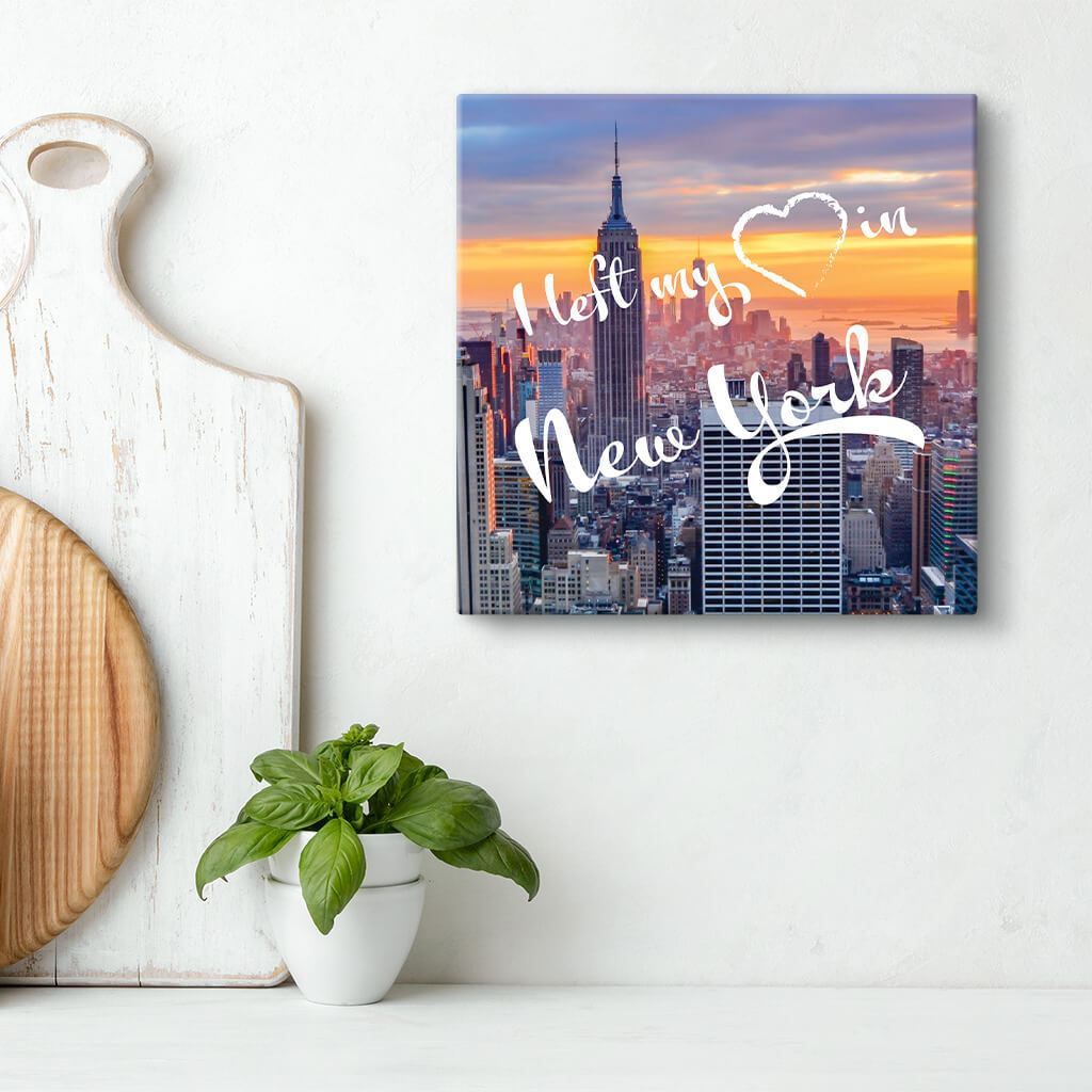 Canvas Gallery Style Art - I Left My Heart In New York