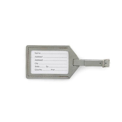 Stone Leather Luggage Tag