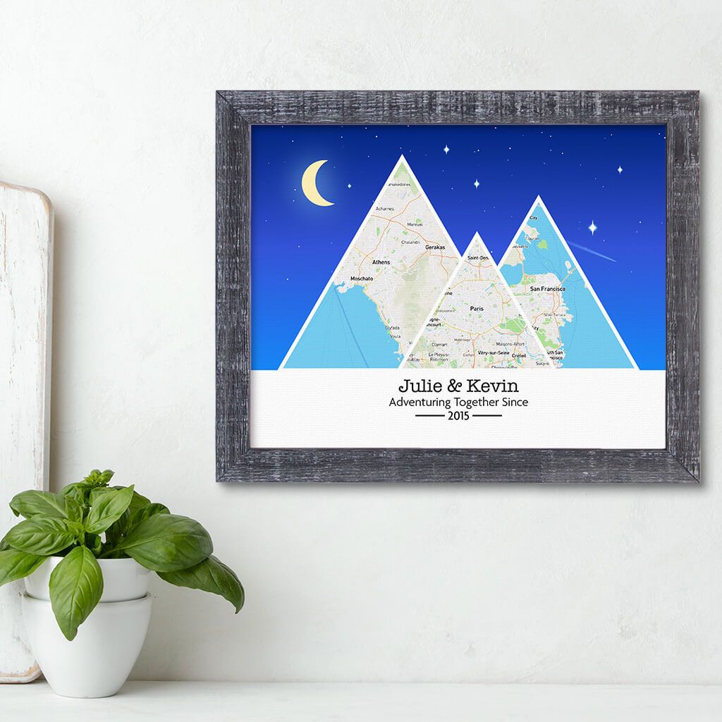 Personalized Map Art - Custom Map Print - Map of Your Adventures – Push ...